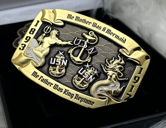 Me Mother and Father Belt Buckle