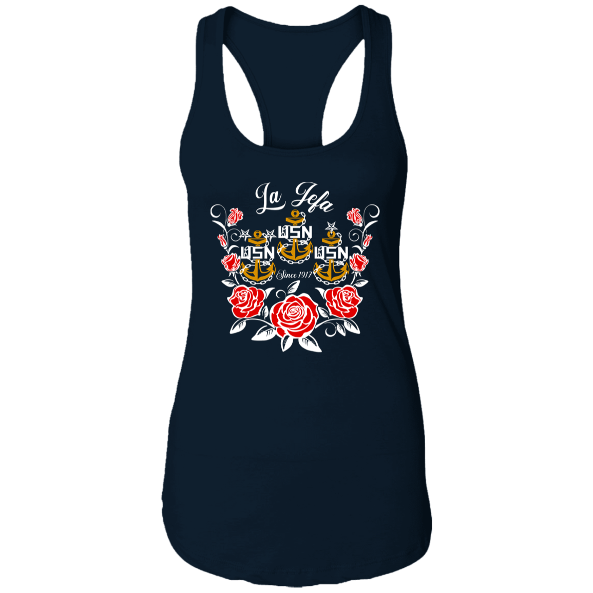 La Jefa Rose Gold Ladies Racerback Tank