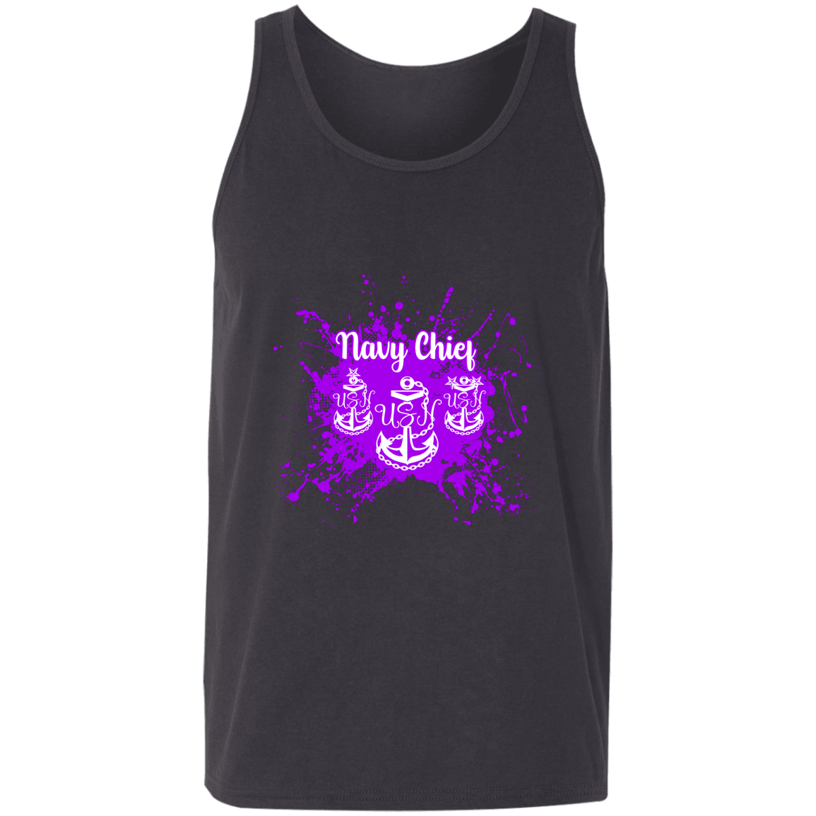 Navy Chief Purple Paint Unisex Tank