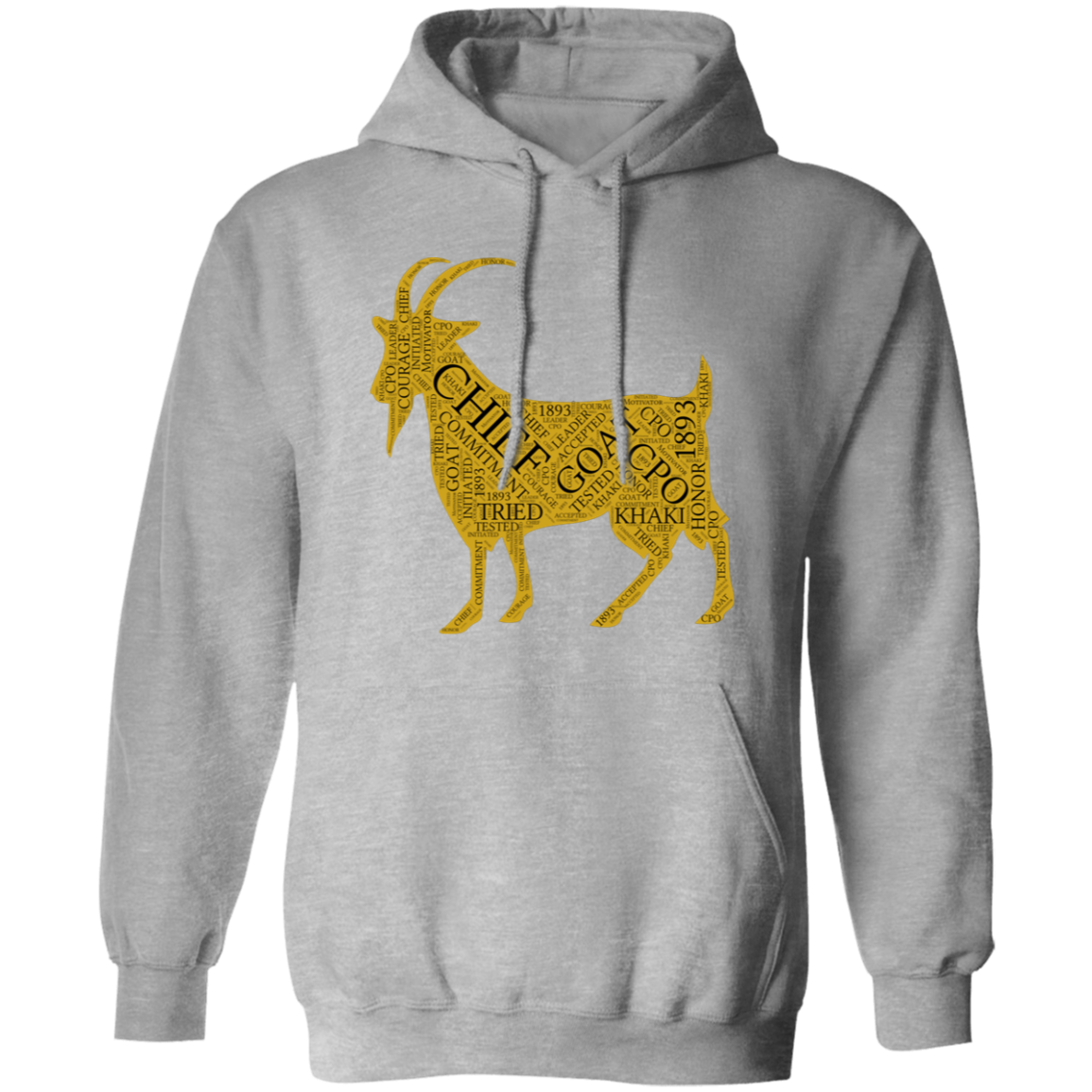 Goat Word Gold Pullover Hoodie
