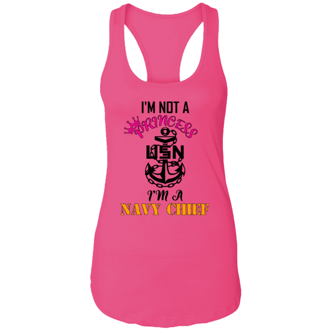 I'm not a Princess V2 Ladies Racerback Tank