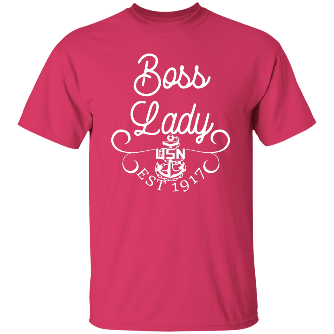 Boss Lady White Design 5.3 oz. T-Shirt