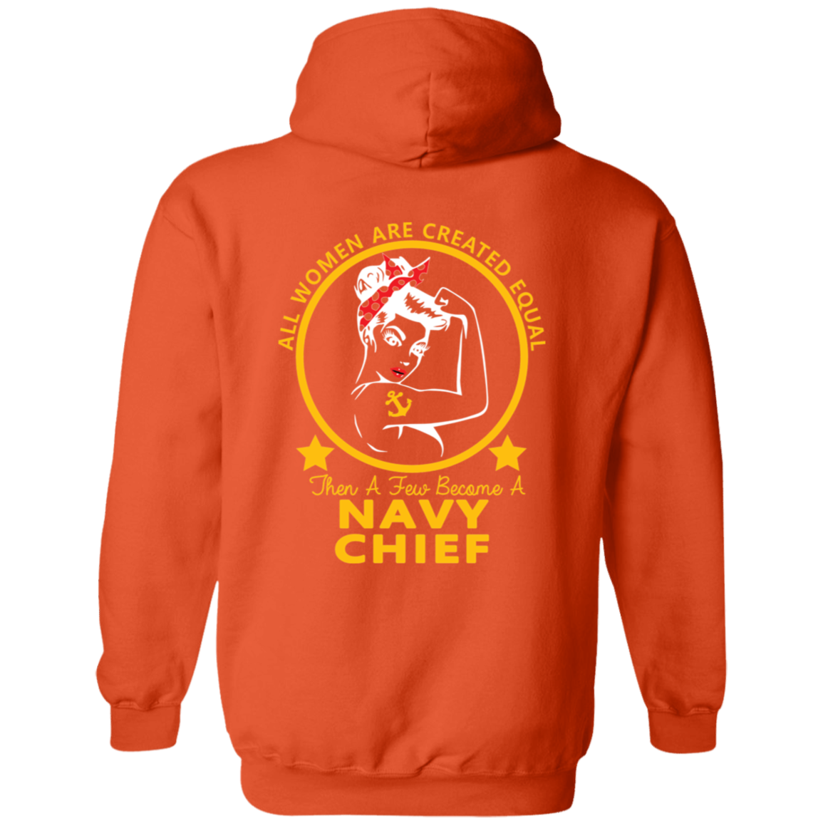 Navy Girl Front and Back Pullover Hoodie
