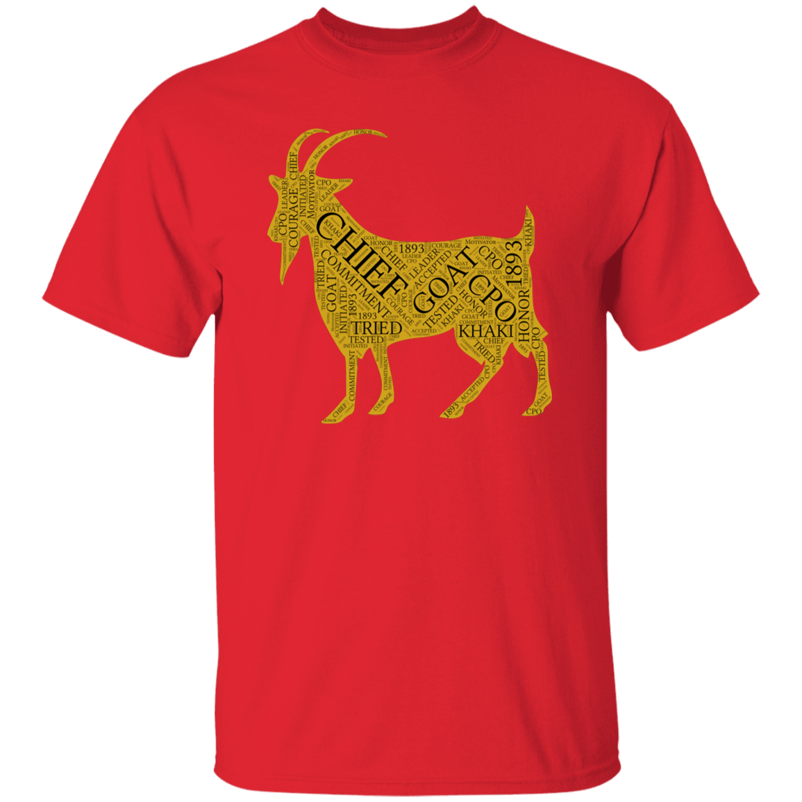 Goat Word Gold 5.3 oz. T-Shirt