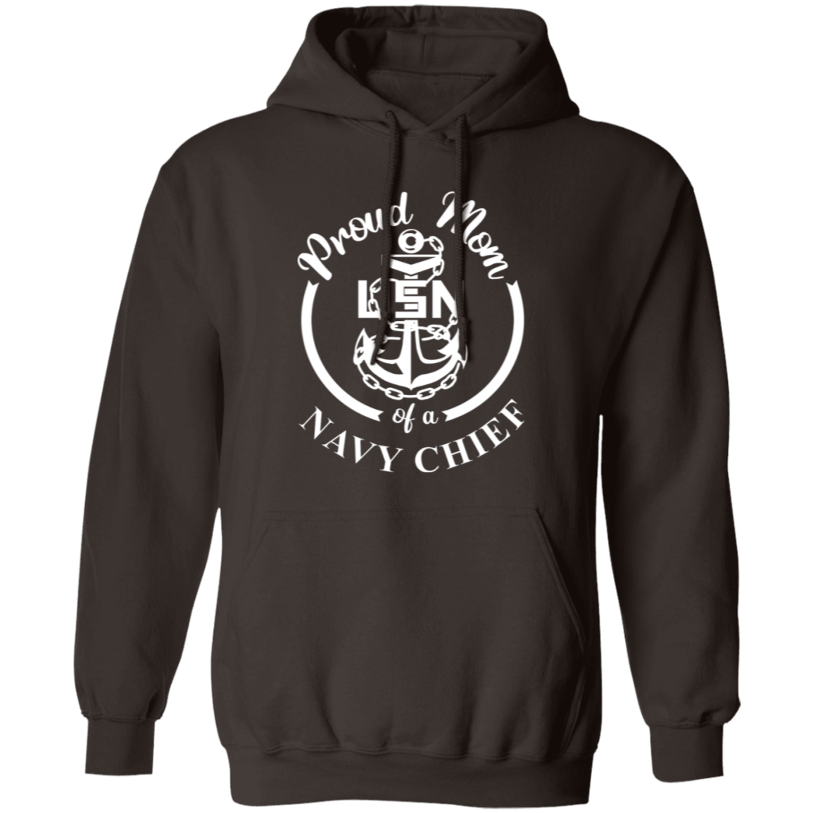 Proud Mom White Design Pullover Hoodie