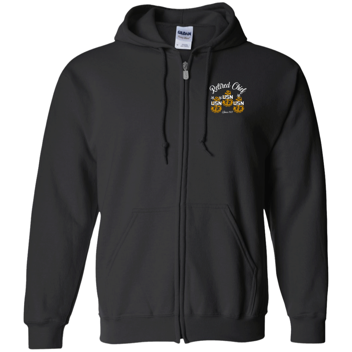 Retired Chief Rose Zip Up Hooded Sweatshirt