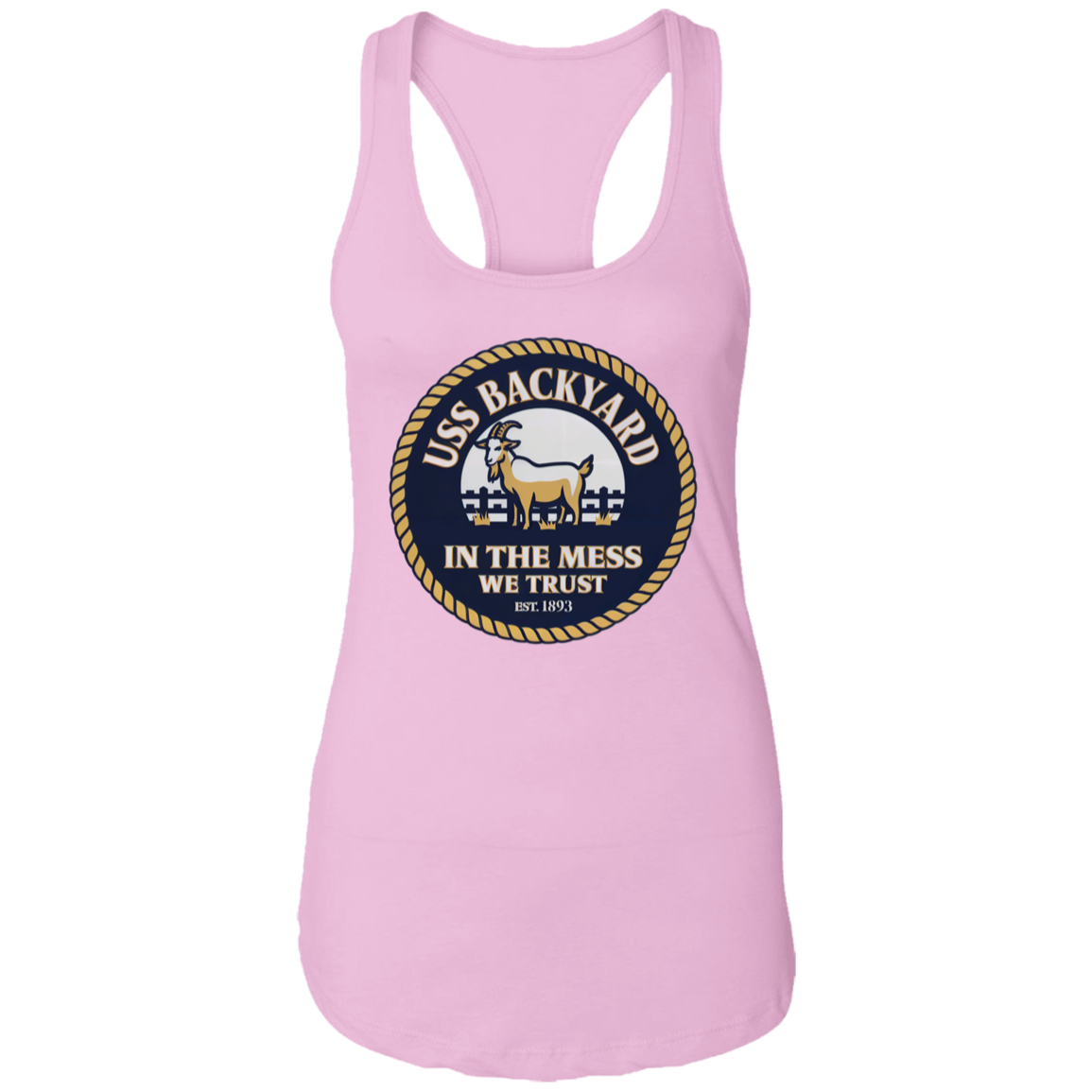 USS Backyard Ladies Racerback Tank