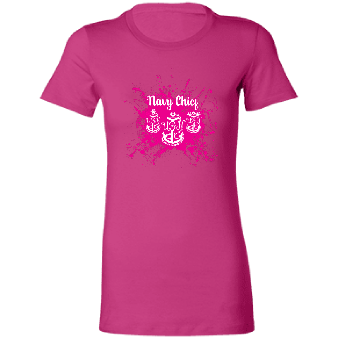Navy Chief Pink Paint Ladies' Favorite T-Shirt