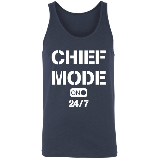 Chief Mode White Unisex Tank