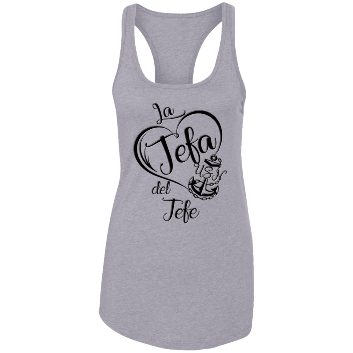 La Jefa del Jefe Ladies Racerback Tank