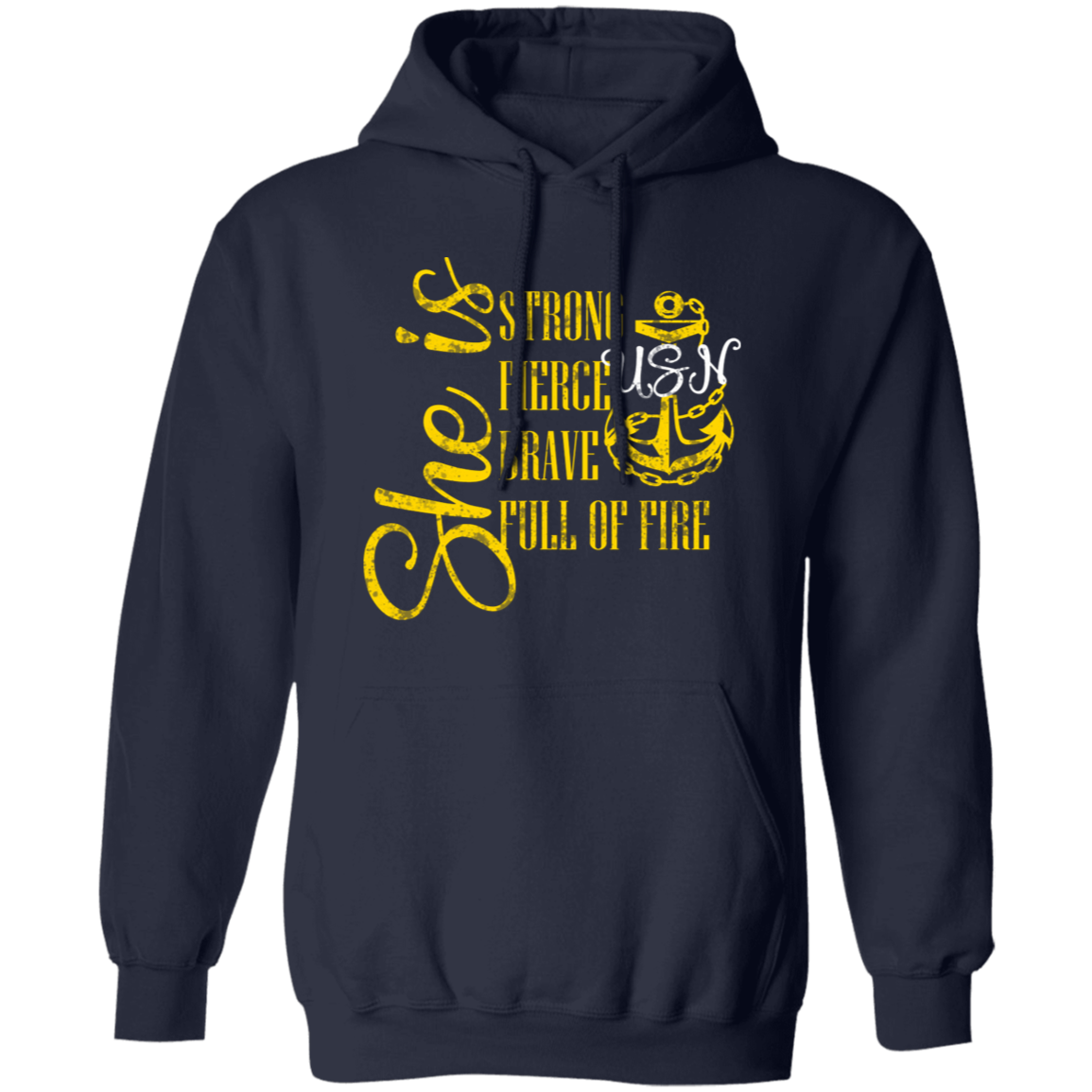 She Is Gold Pullover Hoodie