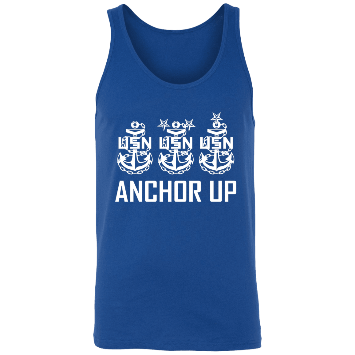 Anchor Up White Design Unisex Tank