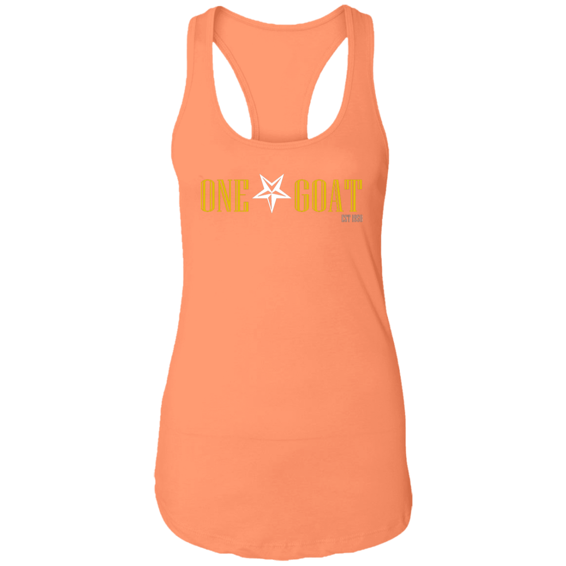 One Star Goat Gold Ladies Racerback Tank