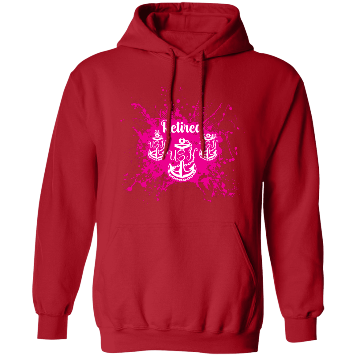 Retired Chief Pink Paint Pullover Hoodie