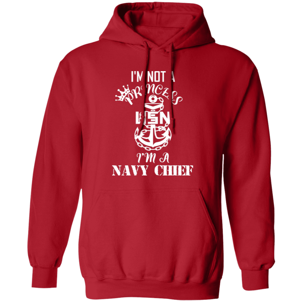 I'm not a Princess White Design Pullover Hoodie