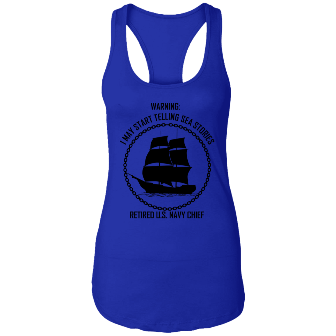 Retired Sea Stories Ladies Racerback Tank