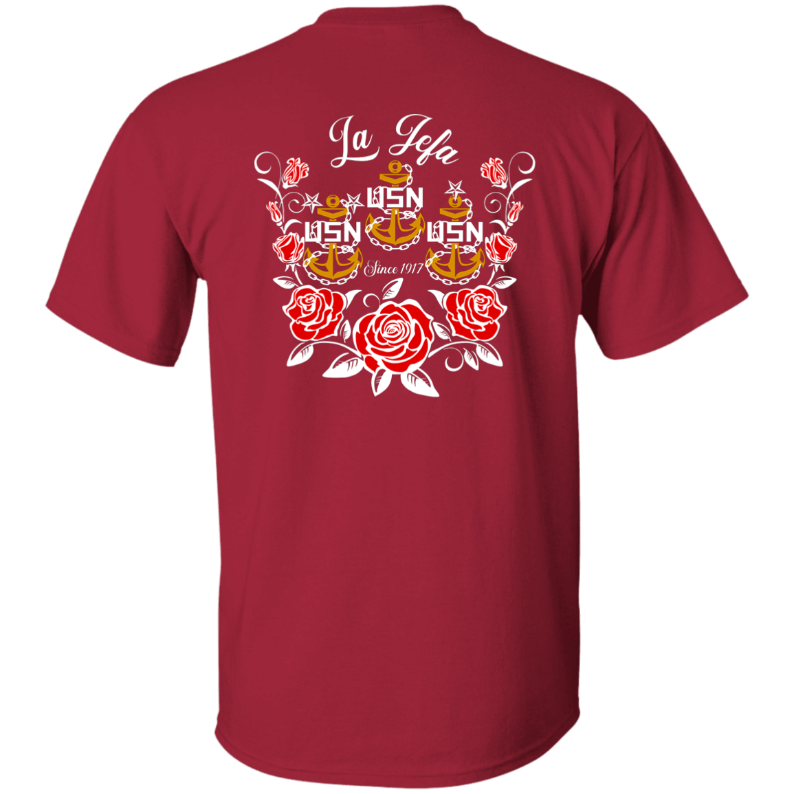 La Jefa Rose Front and Back 5.3 oz. T-Shirt