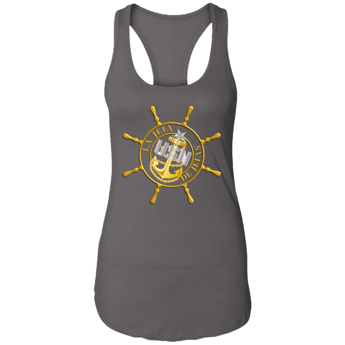 Ships Wheel Senior Jefa Racerback Tank