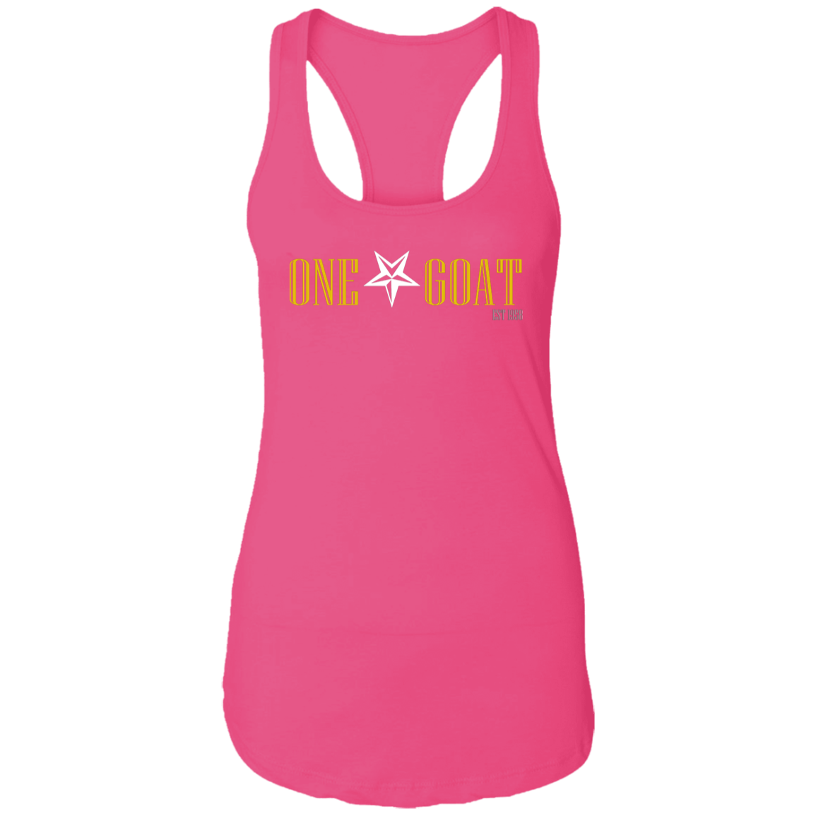 One Star Goat Gold Ladies Racerback Tank