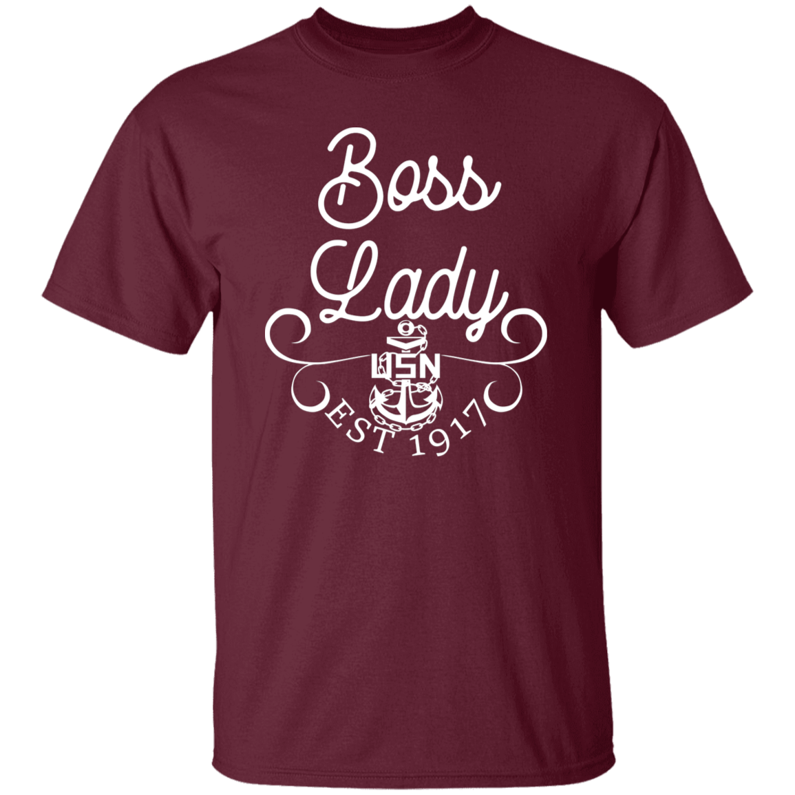 Boss Lady White Design 5.3 oz. T-Shirt