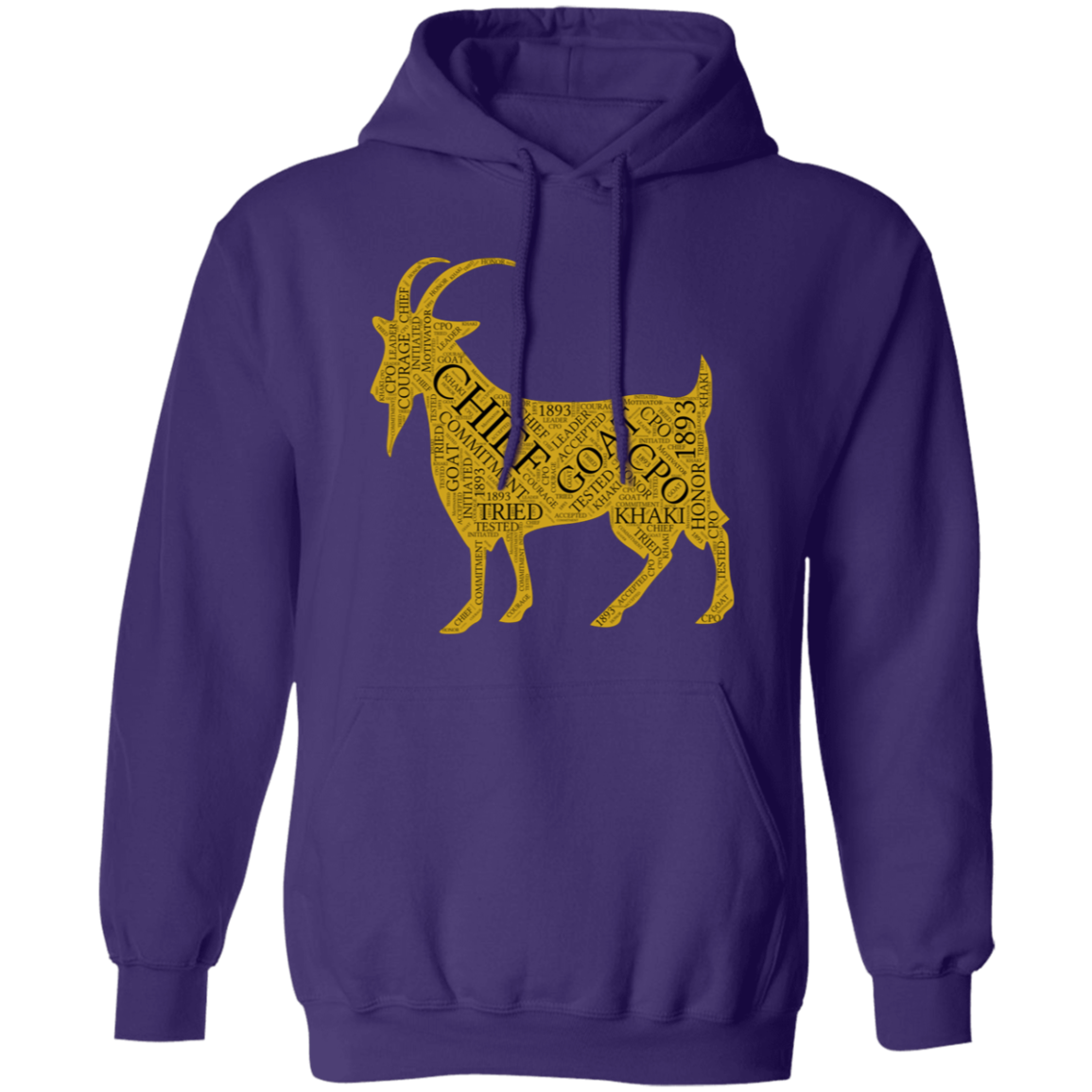 Goat Word Gold Pullover Hoodie
