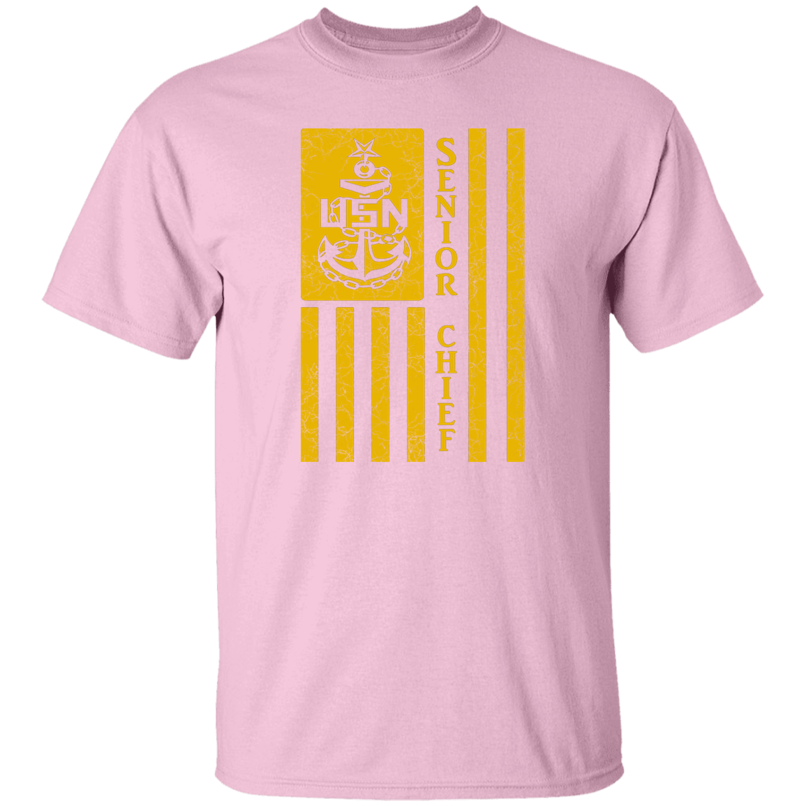 Senior Chief Flag Gold 5.3 oz. T-Shirt