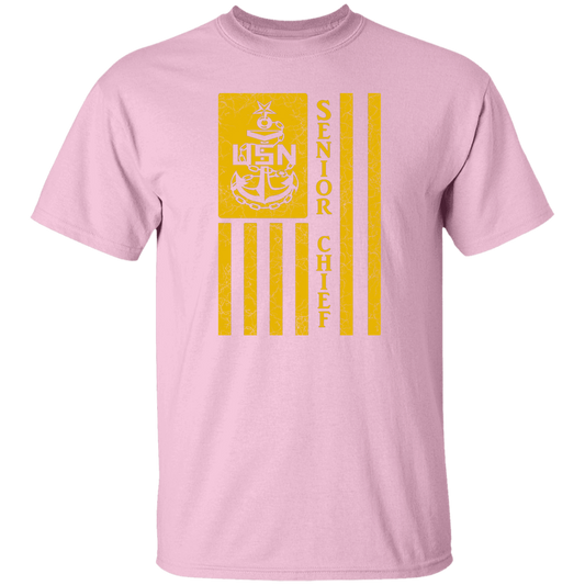 Senior Chief Flag Gold 5.3 oz. T-Shirt