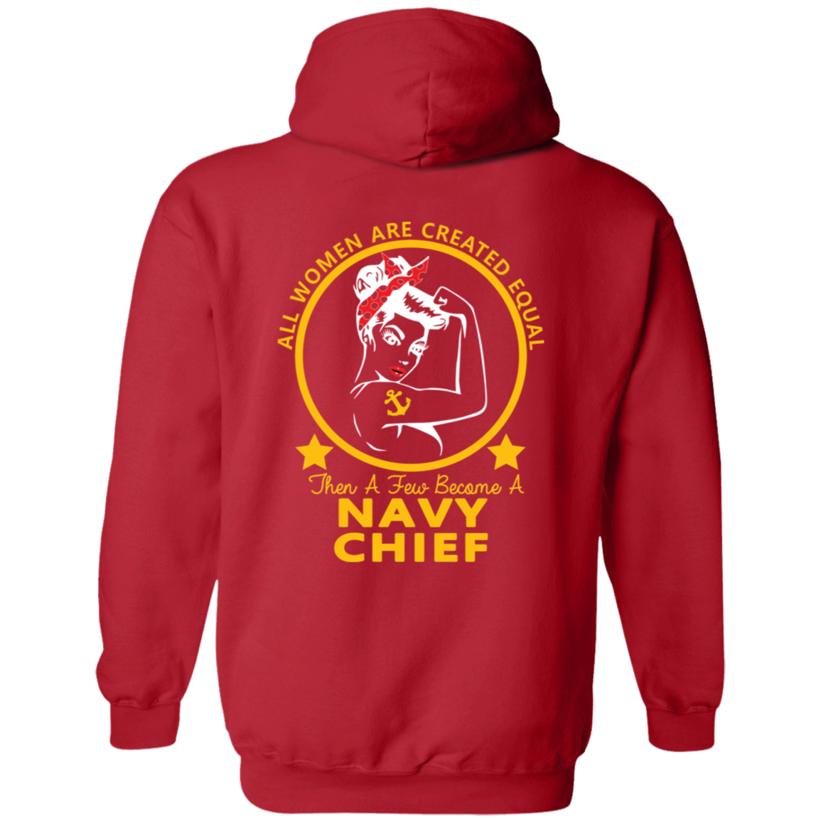 Navy Girl Front and Back Pullover Hoodie