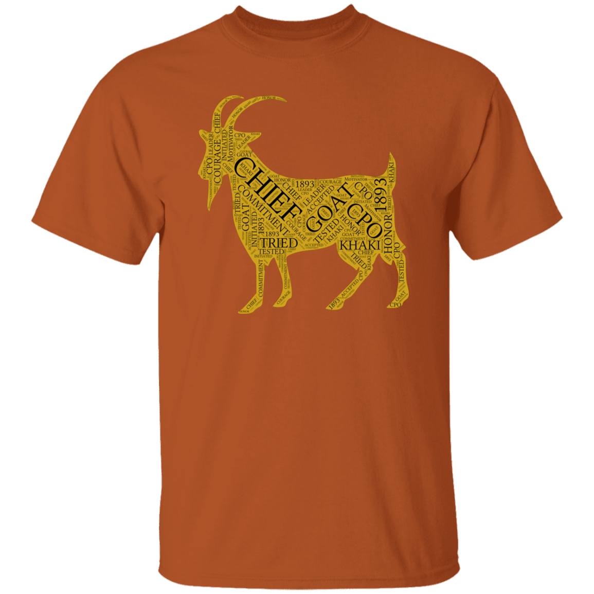 Goat Word Gold 5.3 oz. T-Shirt