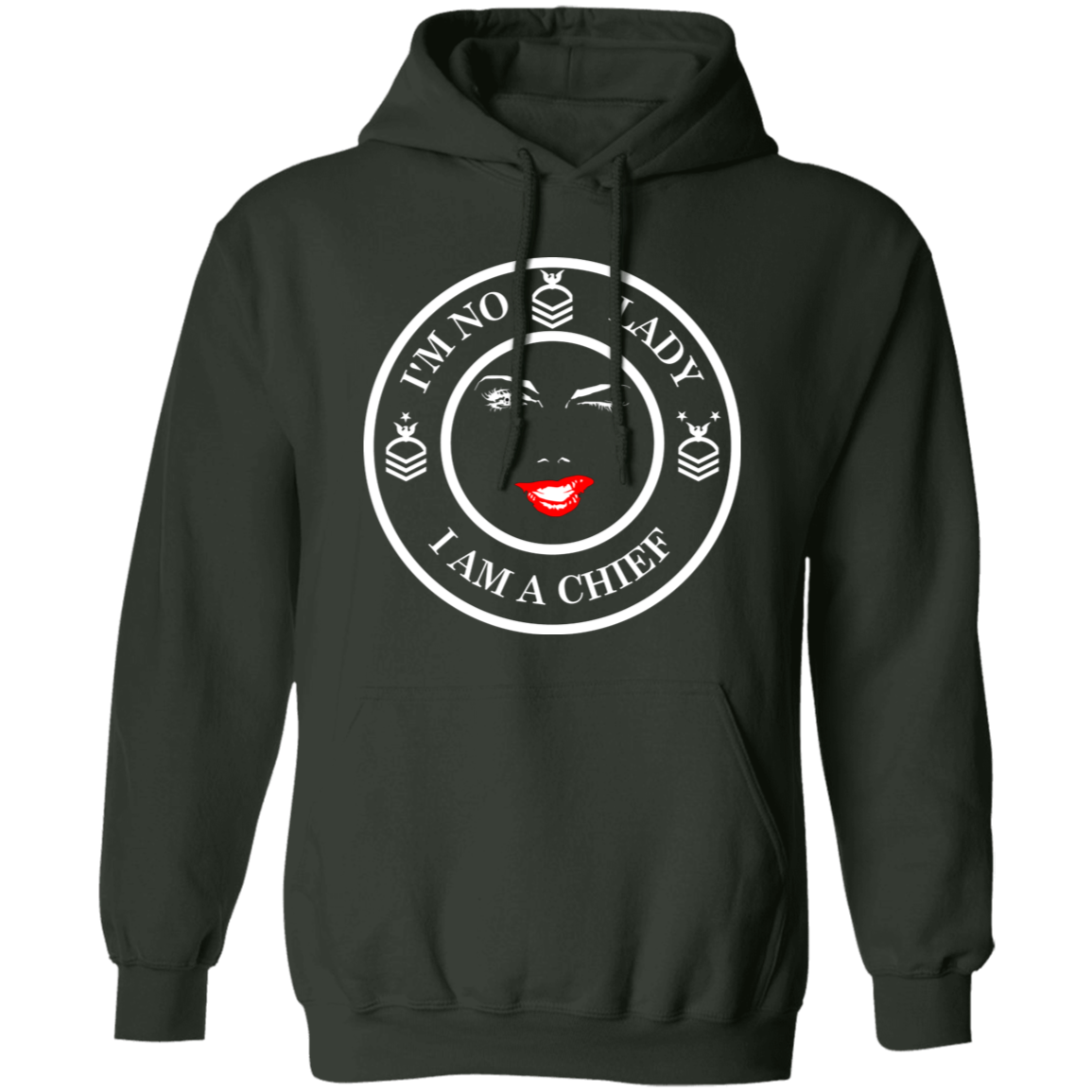 I'm No Lady (White Design) Pullover Hoodie
