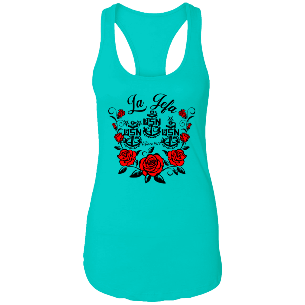 La Jefa Rose Ladies Racerback Tank