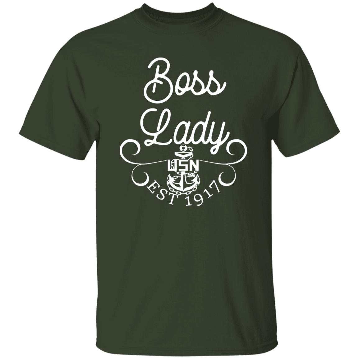 Boss Lady White Design 5.3 oz. T-Shirt