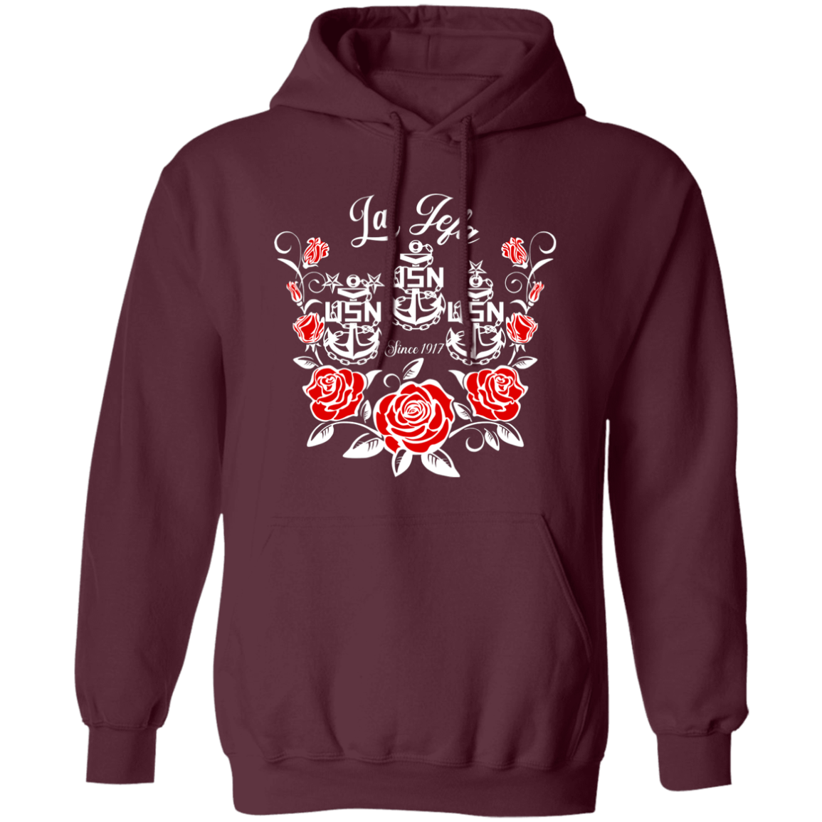 La Jefa Rose White Pullover Hoodie