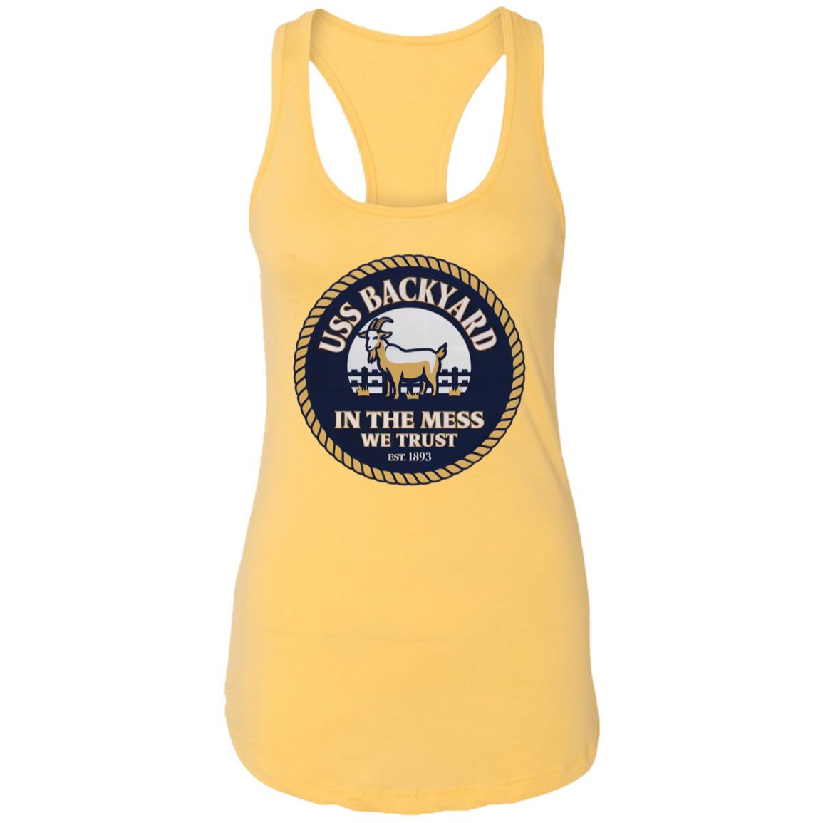 USS Backyard Ladies Racerback Tank