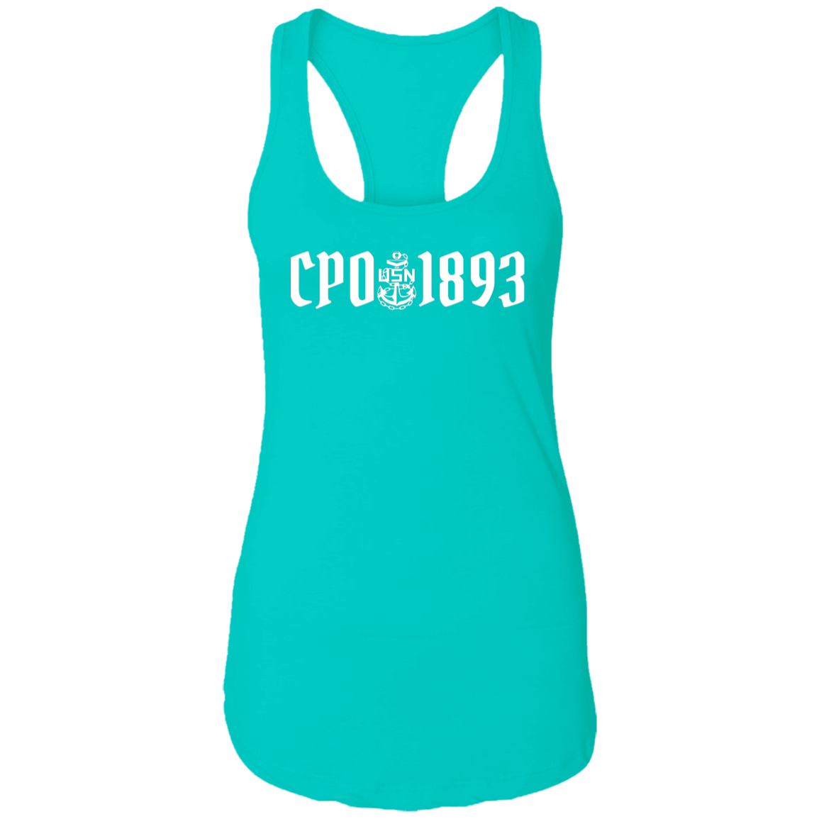 CPO 1893 White Ladies Racerback Tank