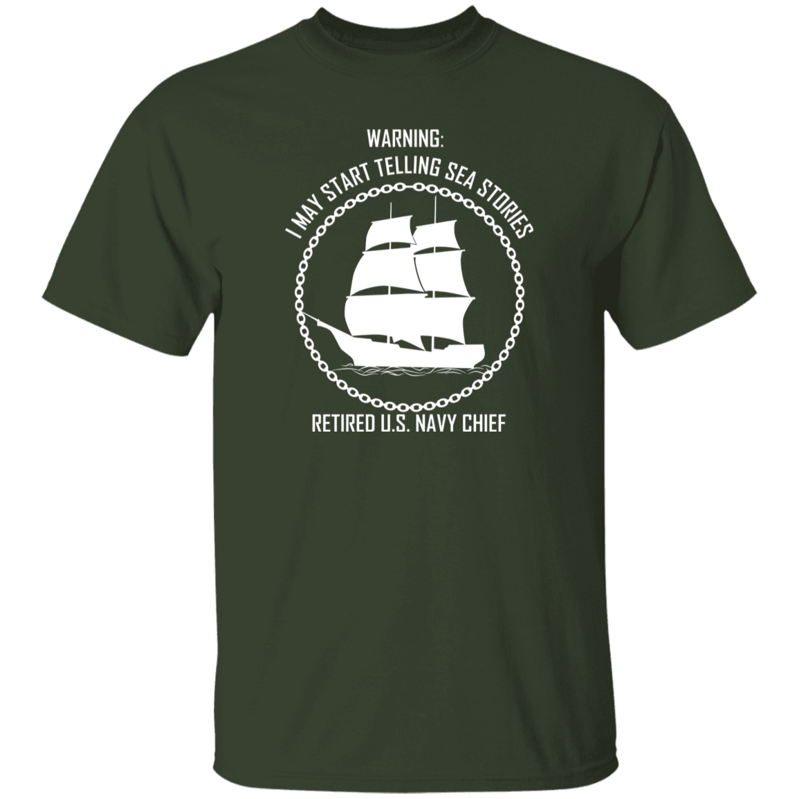 Retired Sea Stories White 5.3 oz. T-Shirt