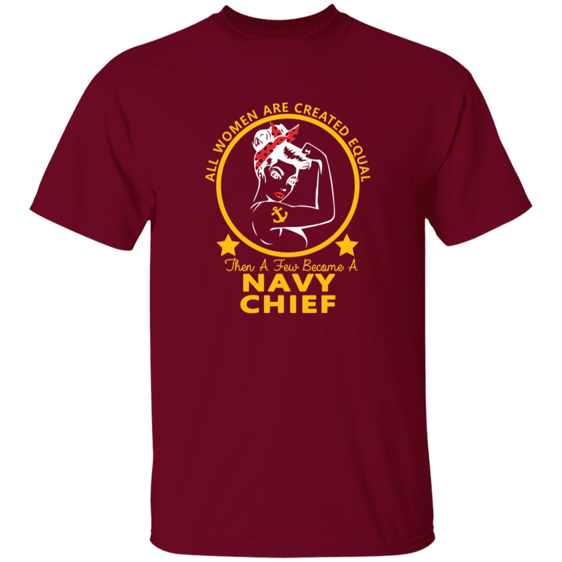 Navy Girl Chief Gold 5.3 oz. T-Shirt