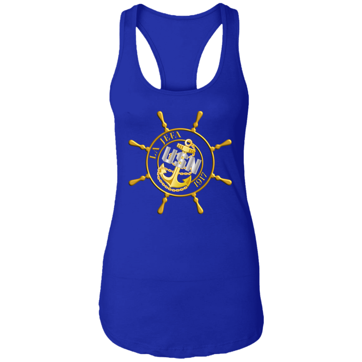 Ships Wheel Jefa Ladies Racerback Tank