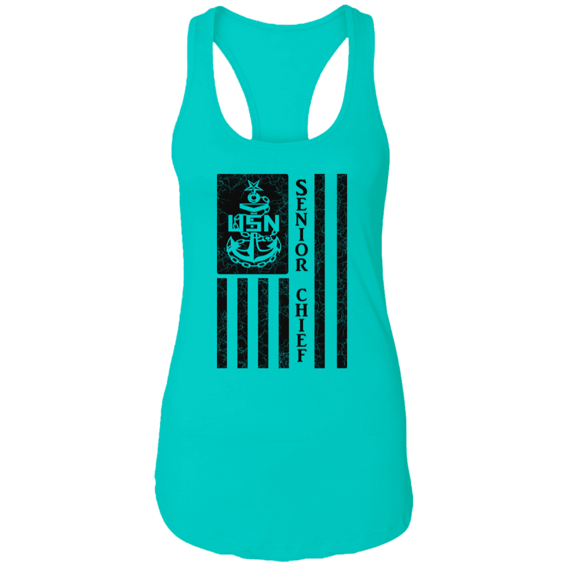 Senior Chief Flag Ladies Racerback Tank