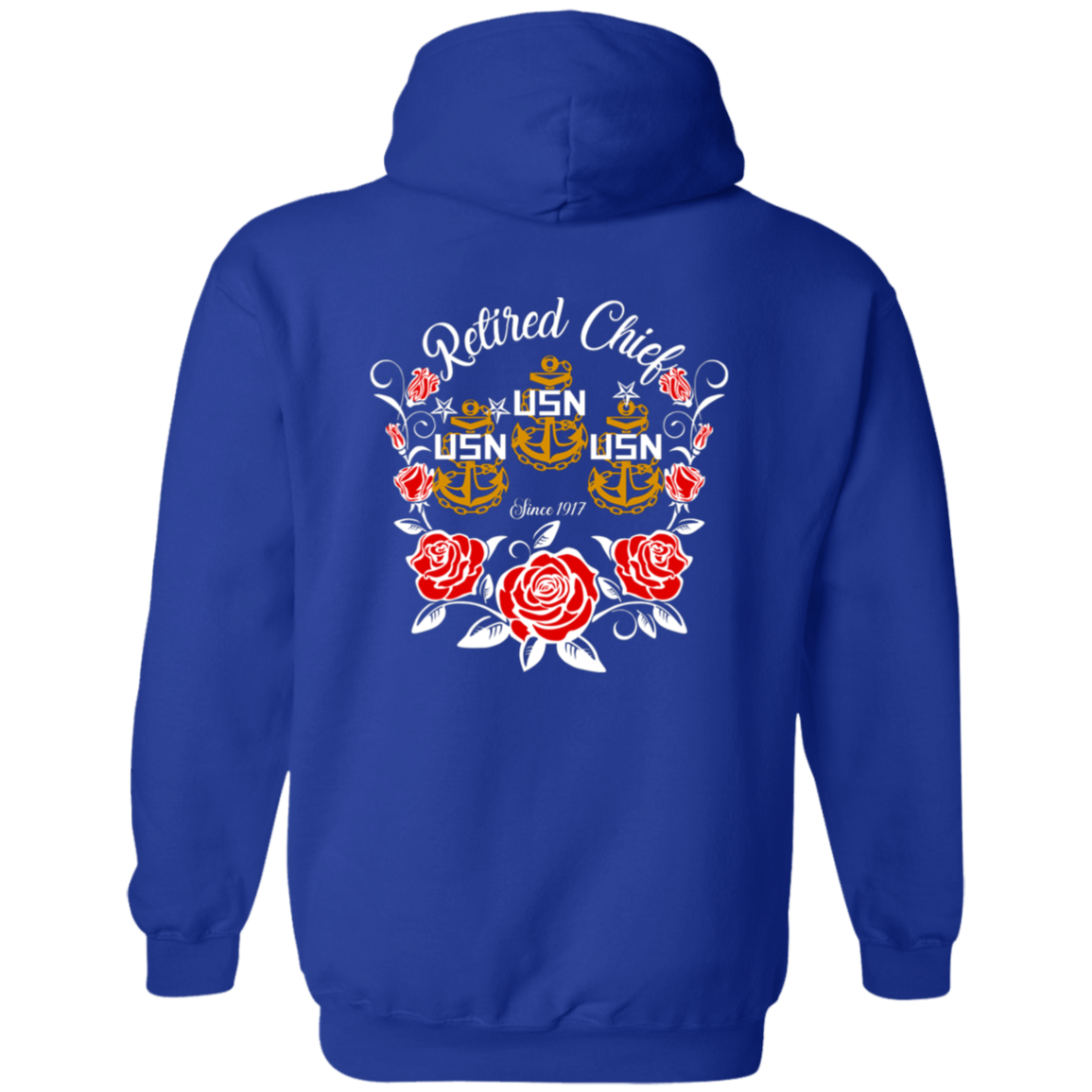 Retired Chief Rose Zip Up Hooded Sweatshirt