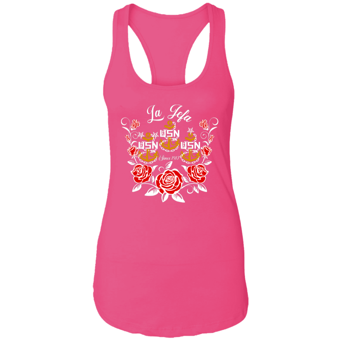 La Jefa Rose Gold Ladies Racerback Tank