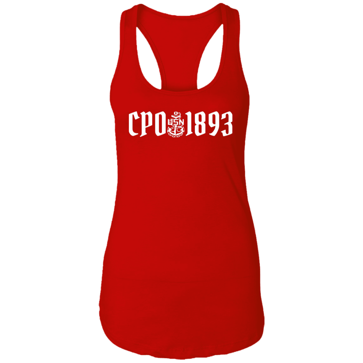 CPO 1893 White Ladies Racerback Tank