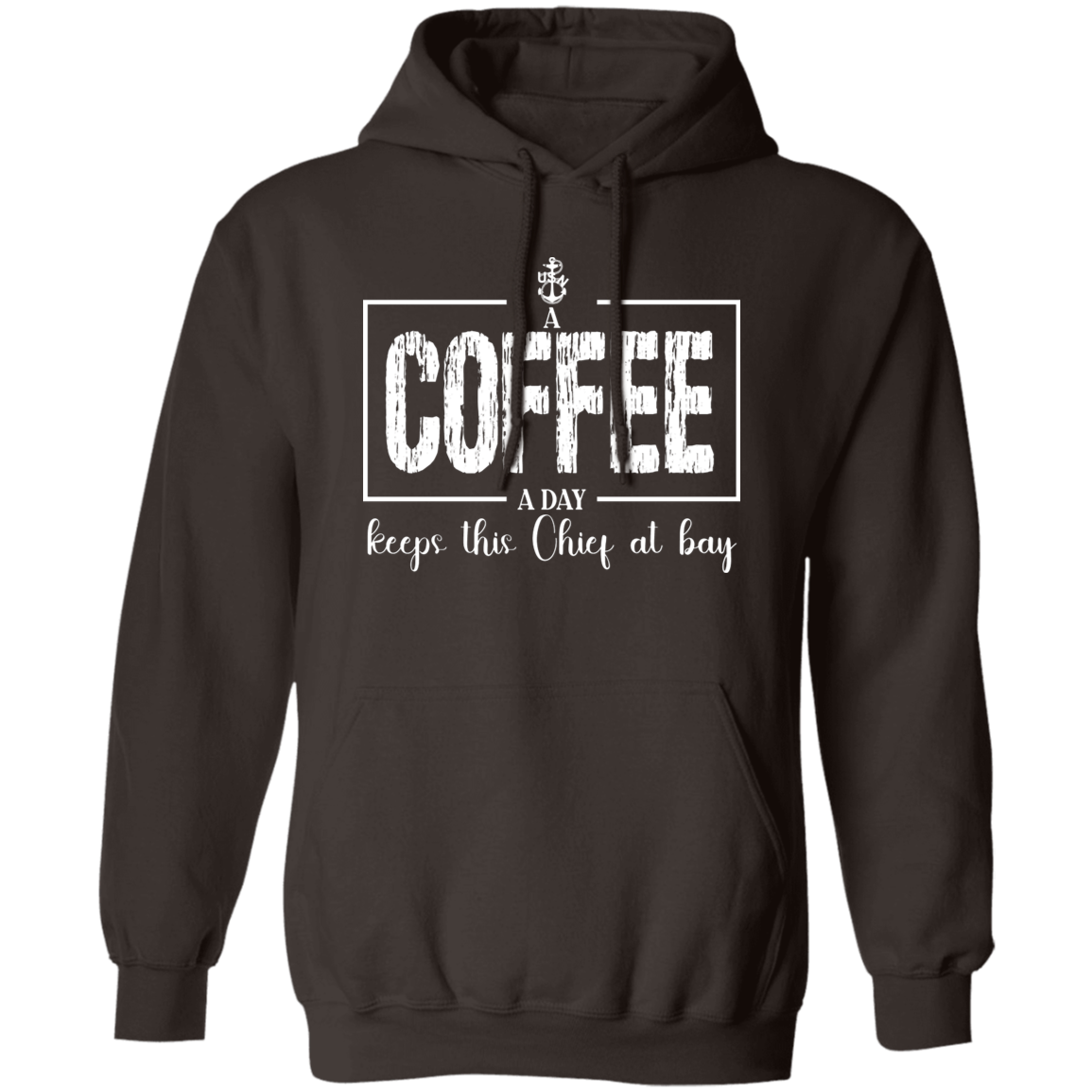 A Coffee a Day White Design Pullover Hoodie