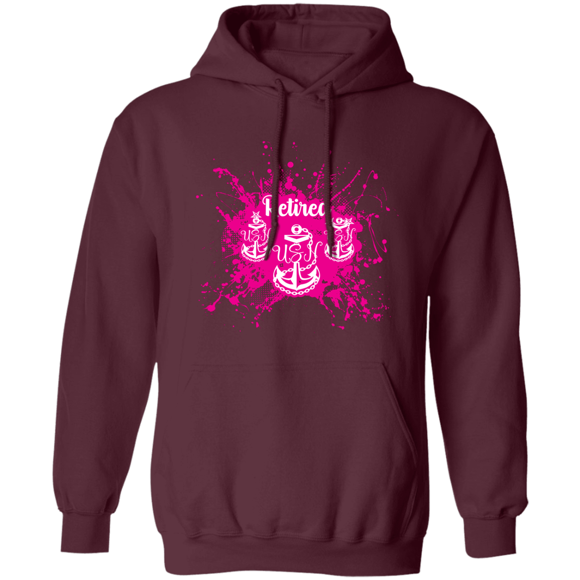 Retired Chief Pink Paint Pullover Hoodie