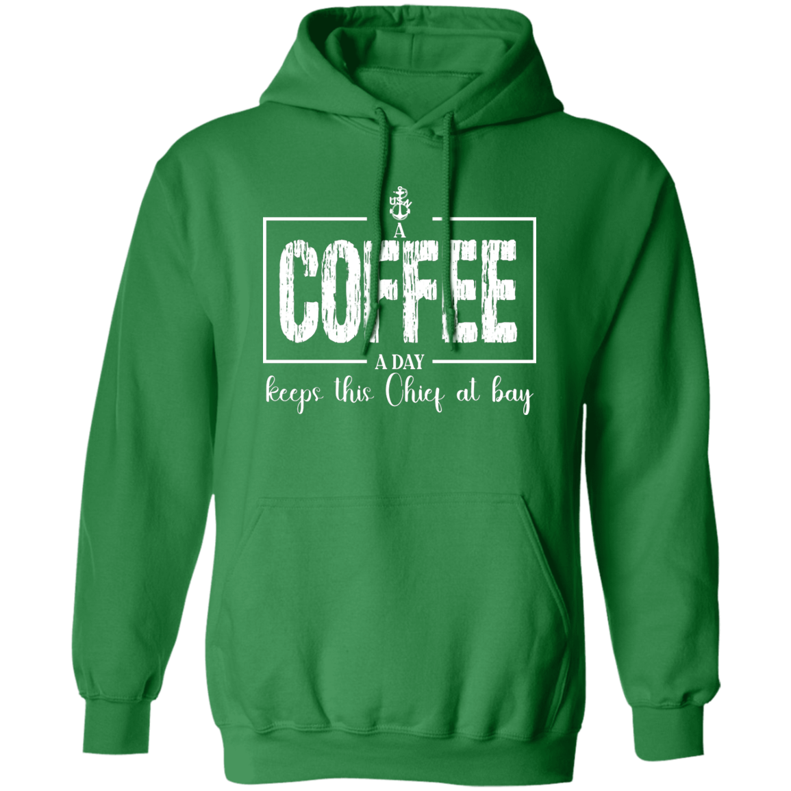 A Coffee a Day White Design Pullover Hoodie