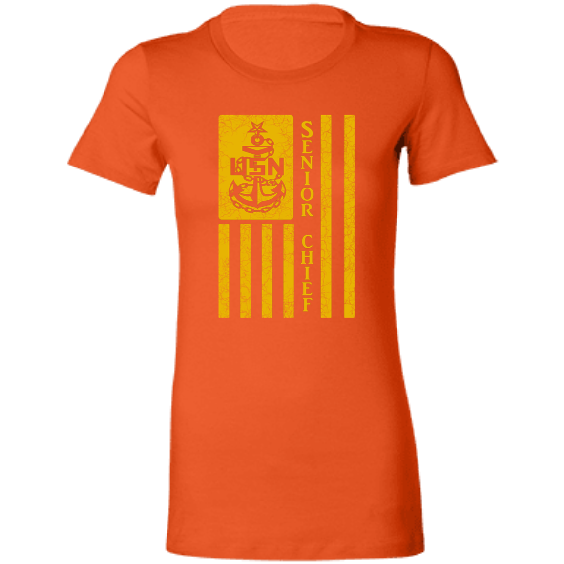 Senior Chief Flag Gold Ladies' Favorite T-Shirt
