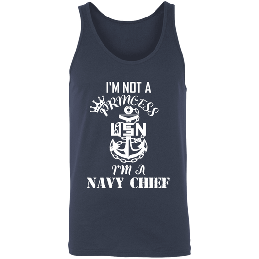 I'm not a Princess White Design Unisex Tank