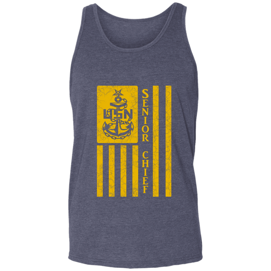 Senior Chief Flag Gold Unisex Tank