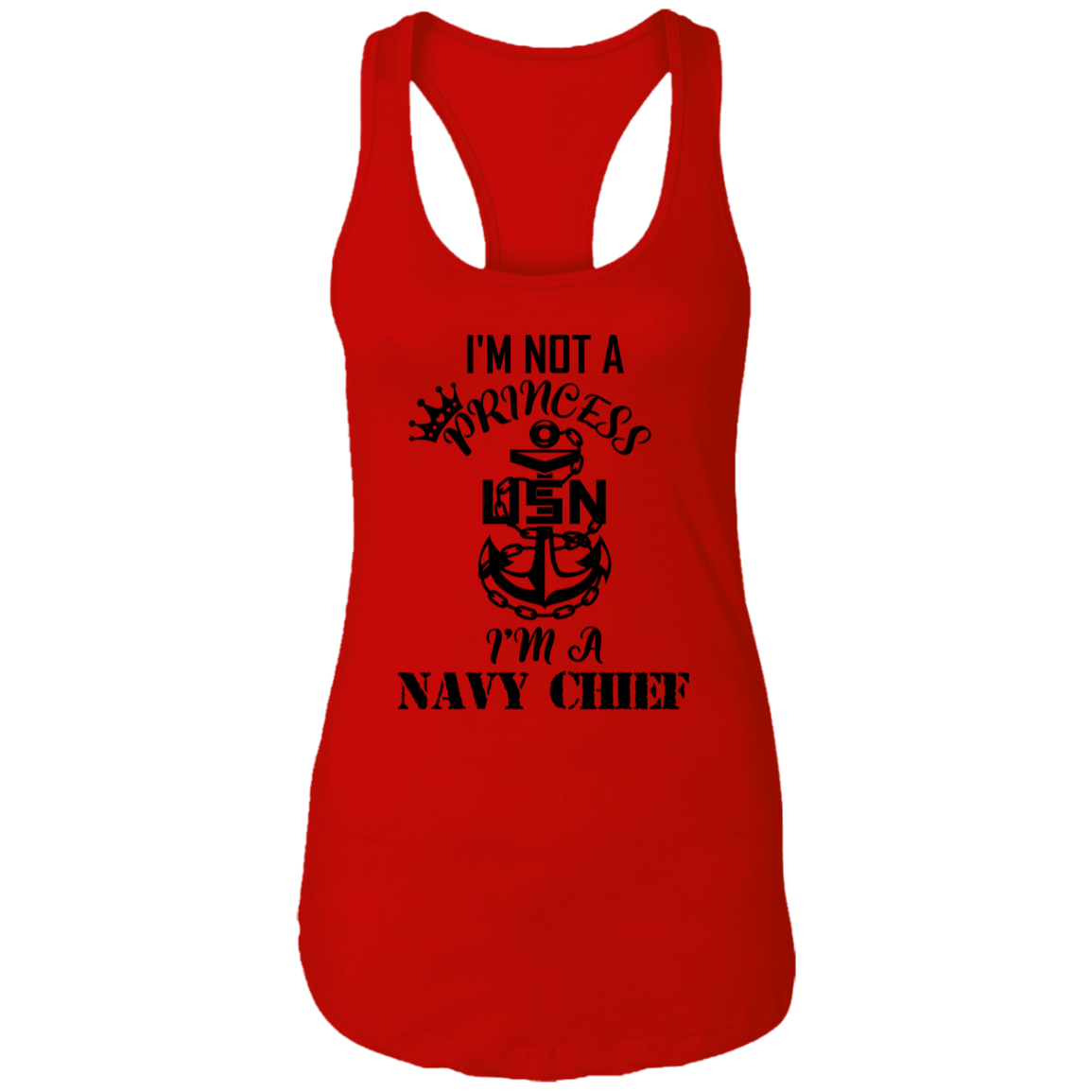 I'm not a Princess Ladies Racerback Tank