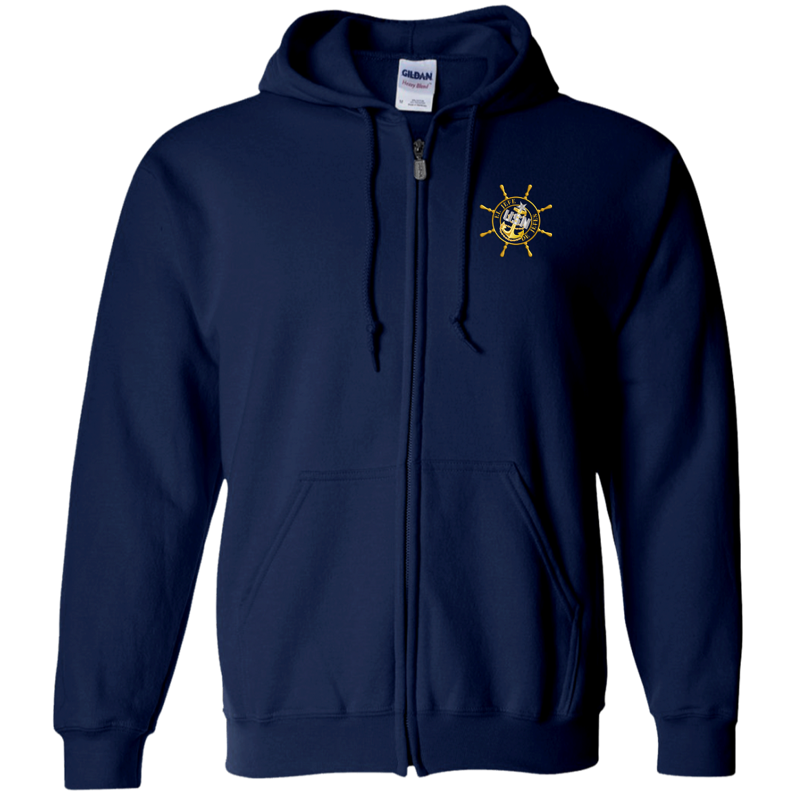 Nautical El Jefe Zip Up Hooded Sweatshirt